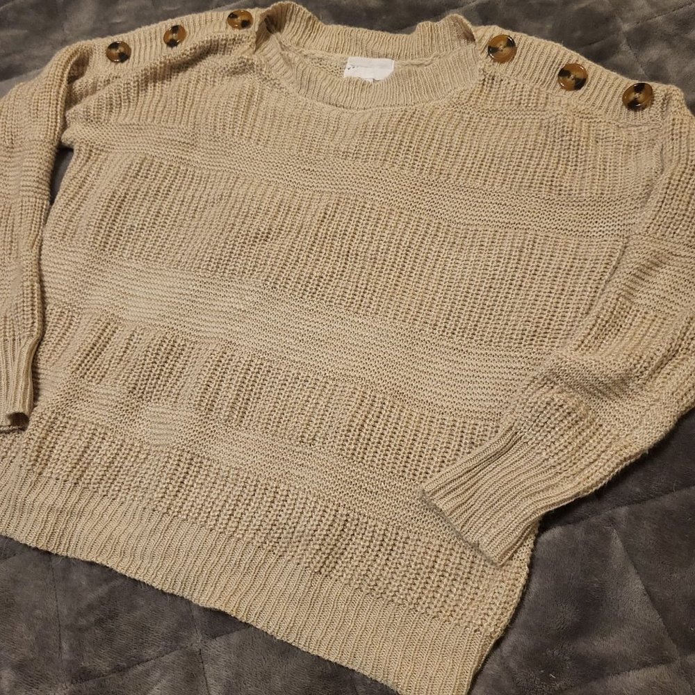 Olive & Oak Women's Knit Sweater, Beige Brown, Medium - Picture 2 of 9